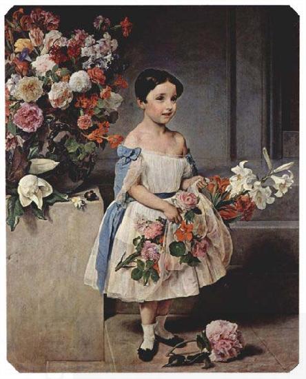 Francesco Hayez Portrait of Countess Antonietta Negroni Prati Morosini as a child China oil painting art